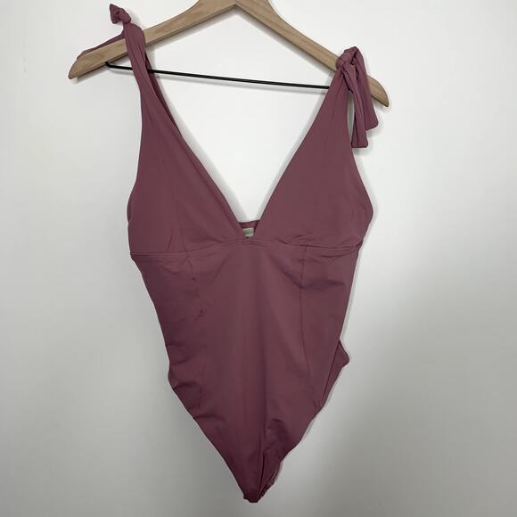 L Space Isabelle One-Piece Swimsuit Womens Muave Pink Size 10 - Picture 2 of 14